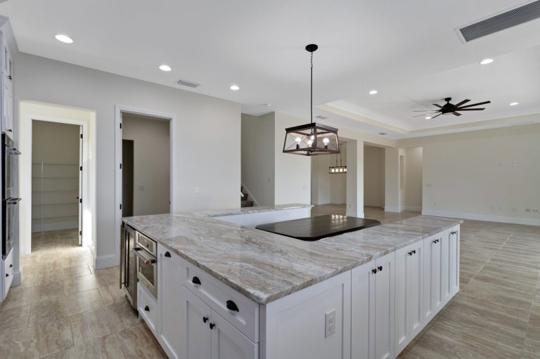 Kitchen island in a new construction home by Eastern Homes at 4001 Ainsley Ave
