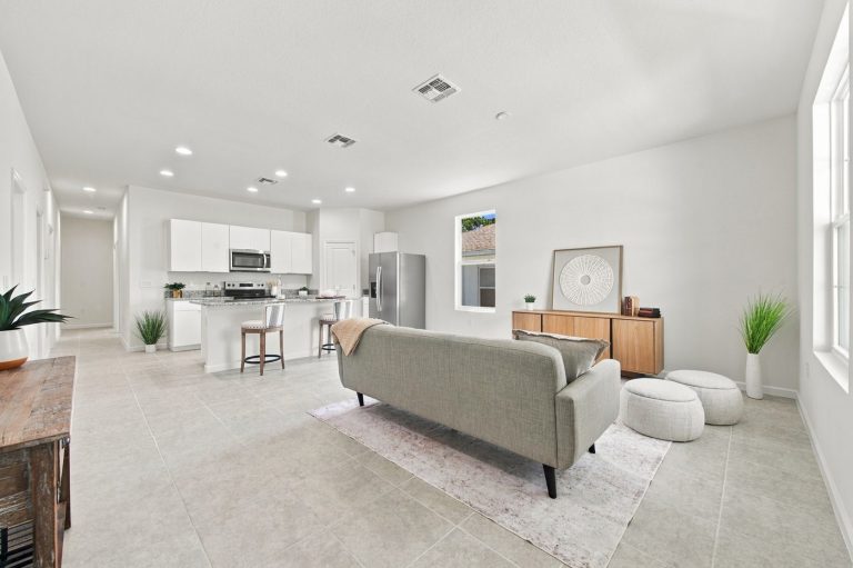 Great room open to the kitchen at 3344 North Park Drive, Fort Pierce