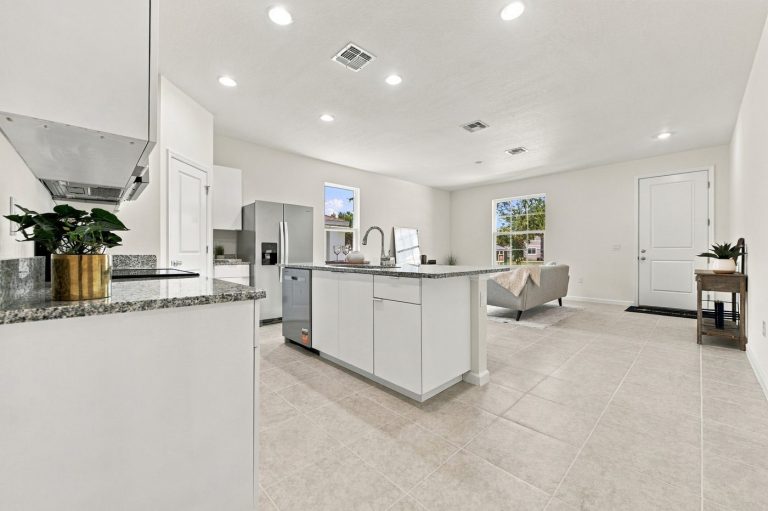 Kitchen with a granite island at 3344 North Park Drive, Fort Pierce