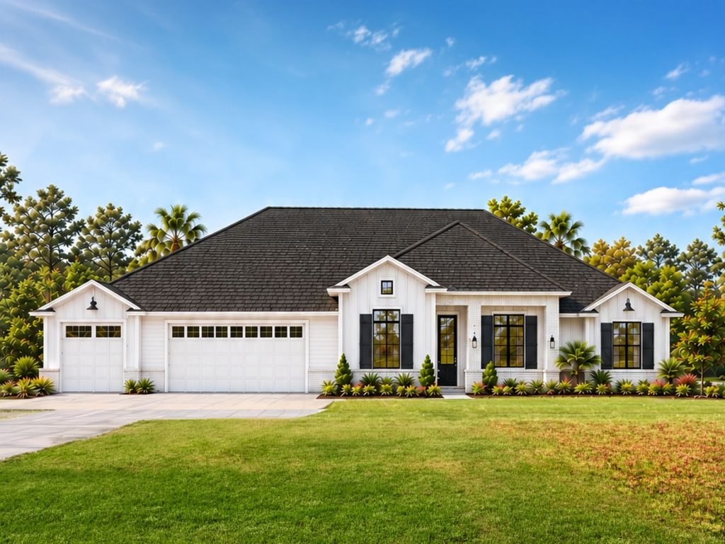 Artist rendering of a new home on Robertson St in Wedgefield, Orlando FL